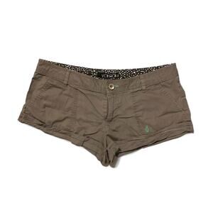 Volcom Y2K Gray Low Rise Micro Mini Shorts Size 7